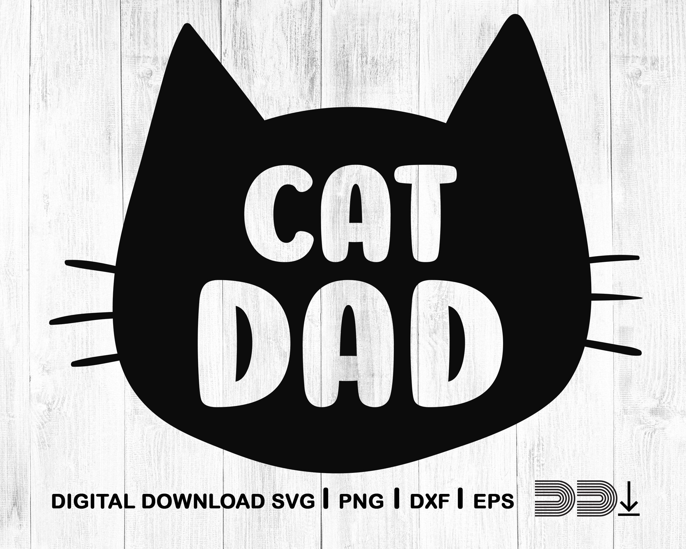Cat Dad Svg the Original Cat Dad TShirt Cat Dad Shirt Etsy