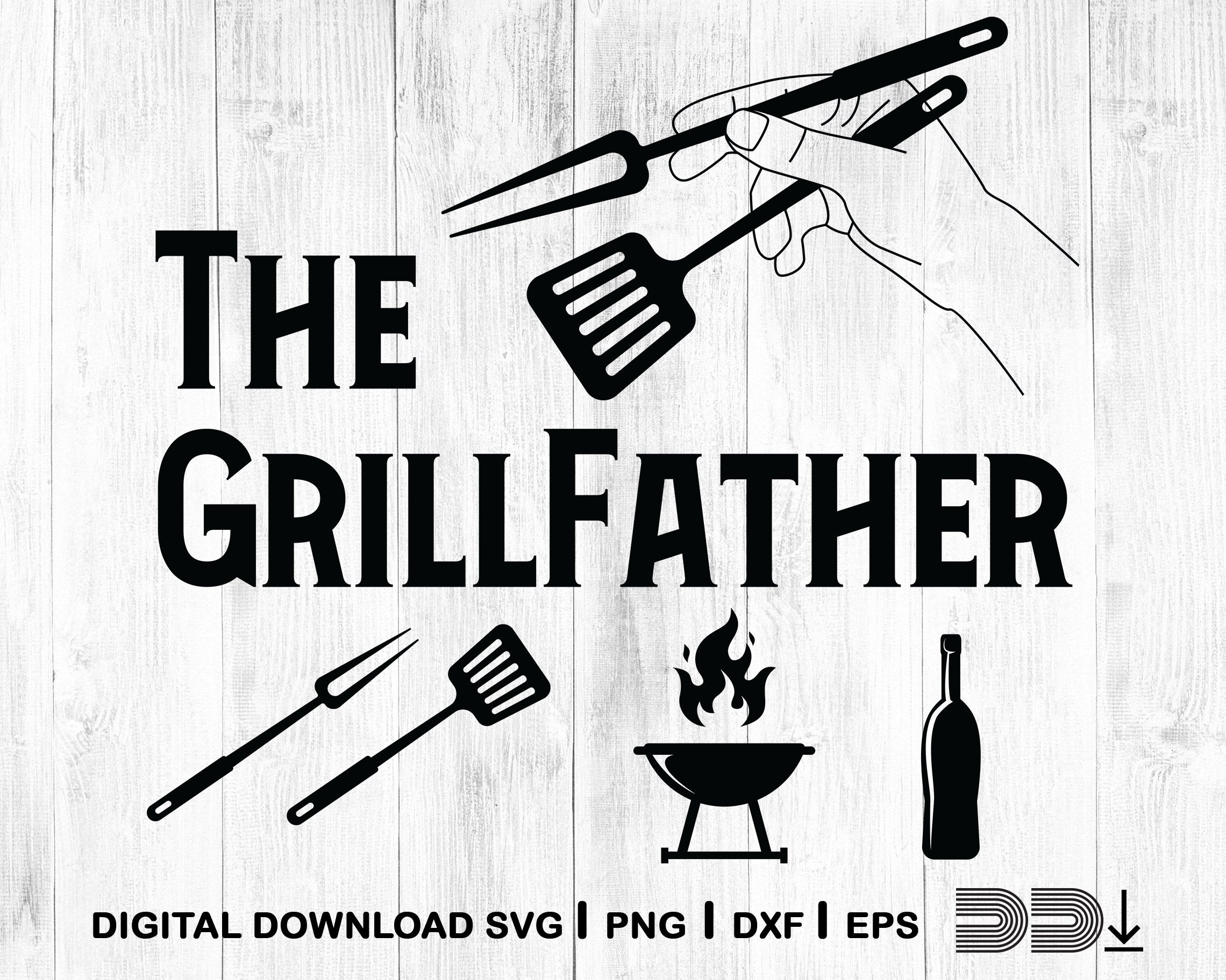 The Grillfather Svg Dad Svg the Grill Father Svg Fathers Etsy