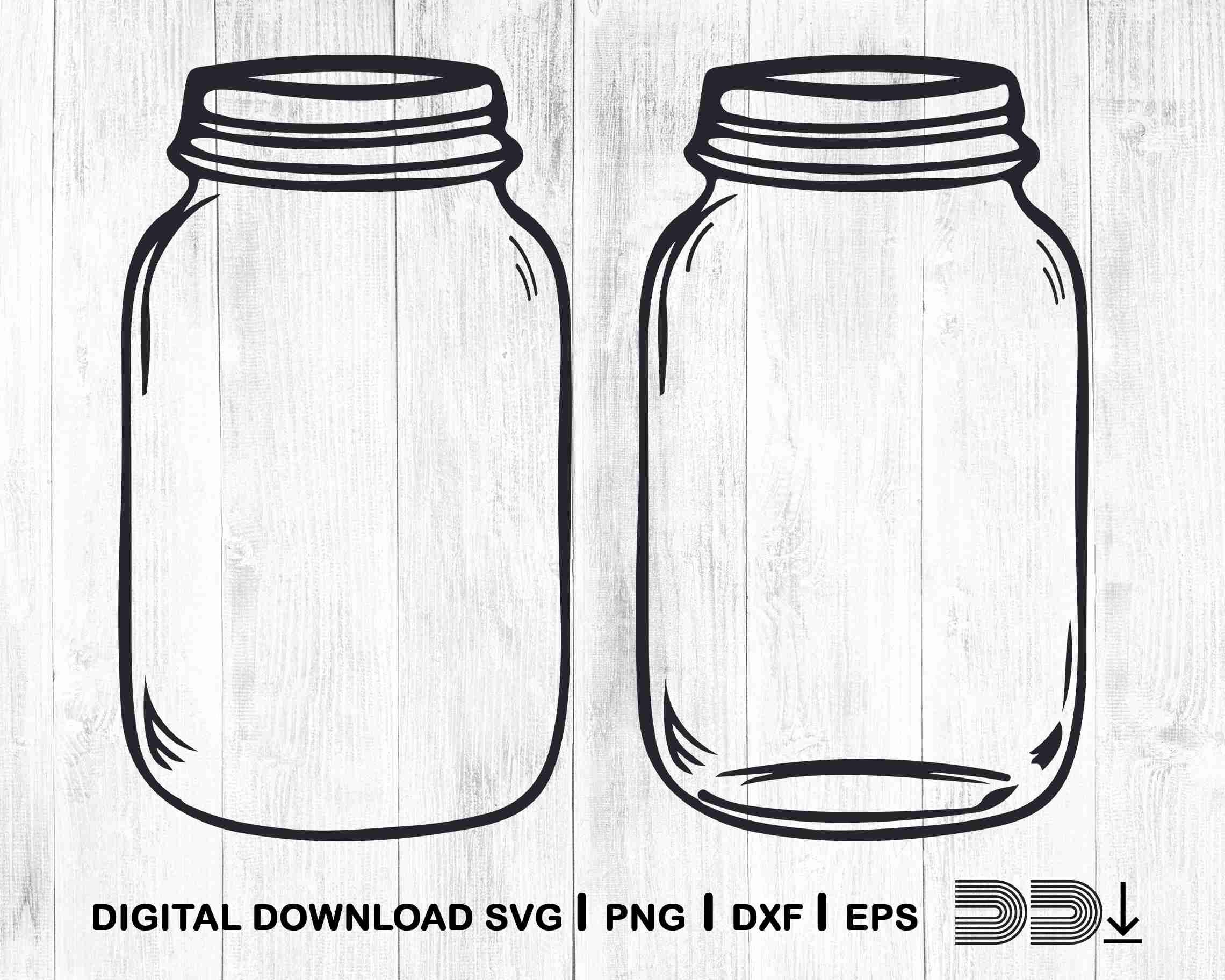 Ball Mason Pint Jar SVG Quart Jelly Canning Country Decor Etsy