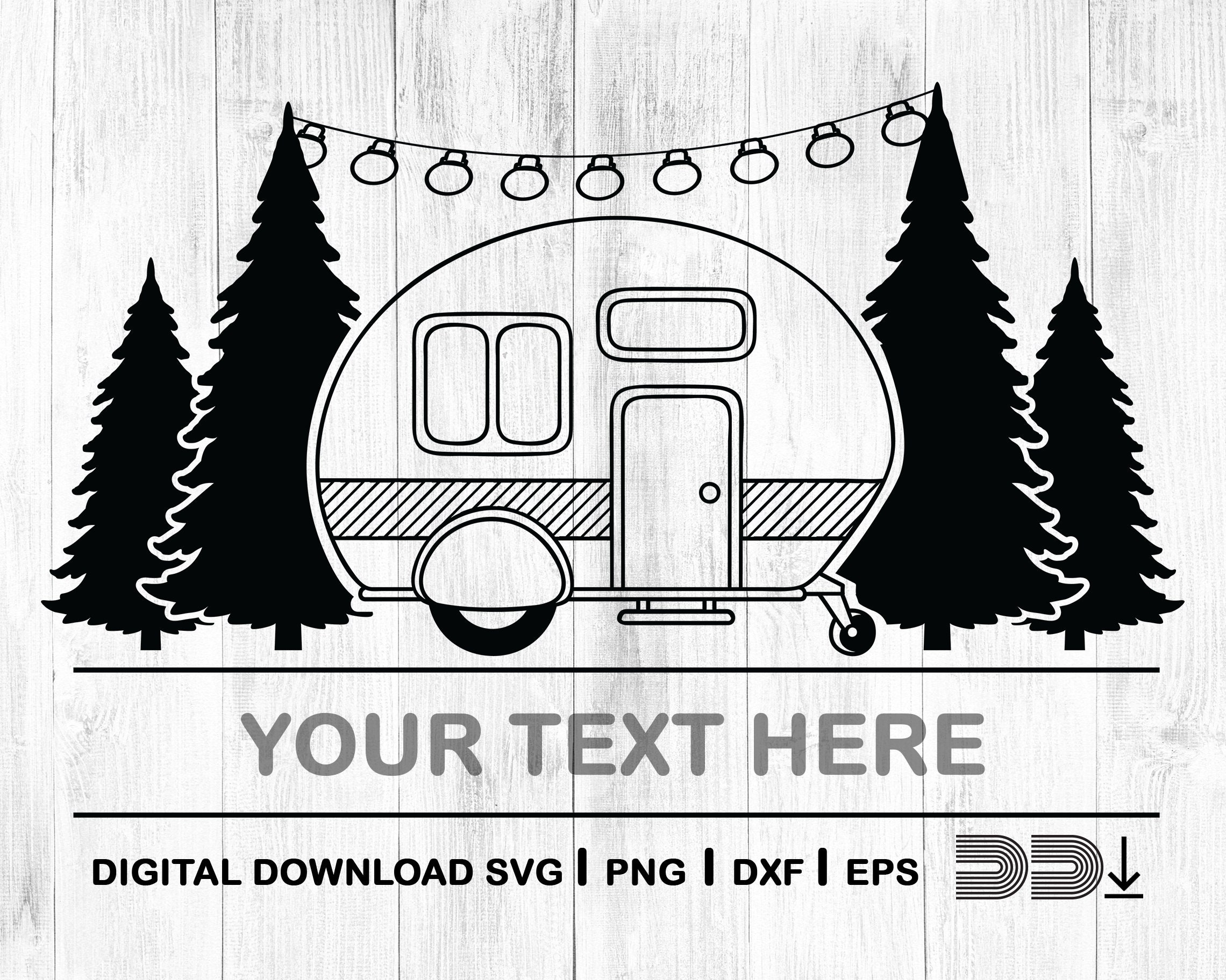 Your text here svg Adventure Svg Camping Svg Happy Camper | Etsy