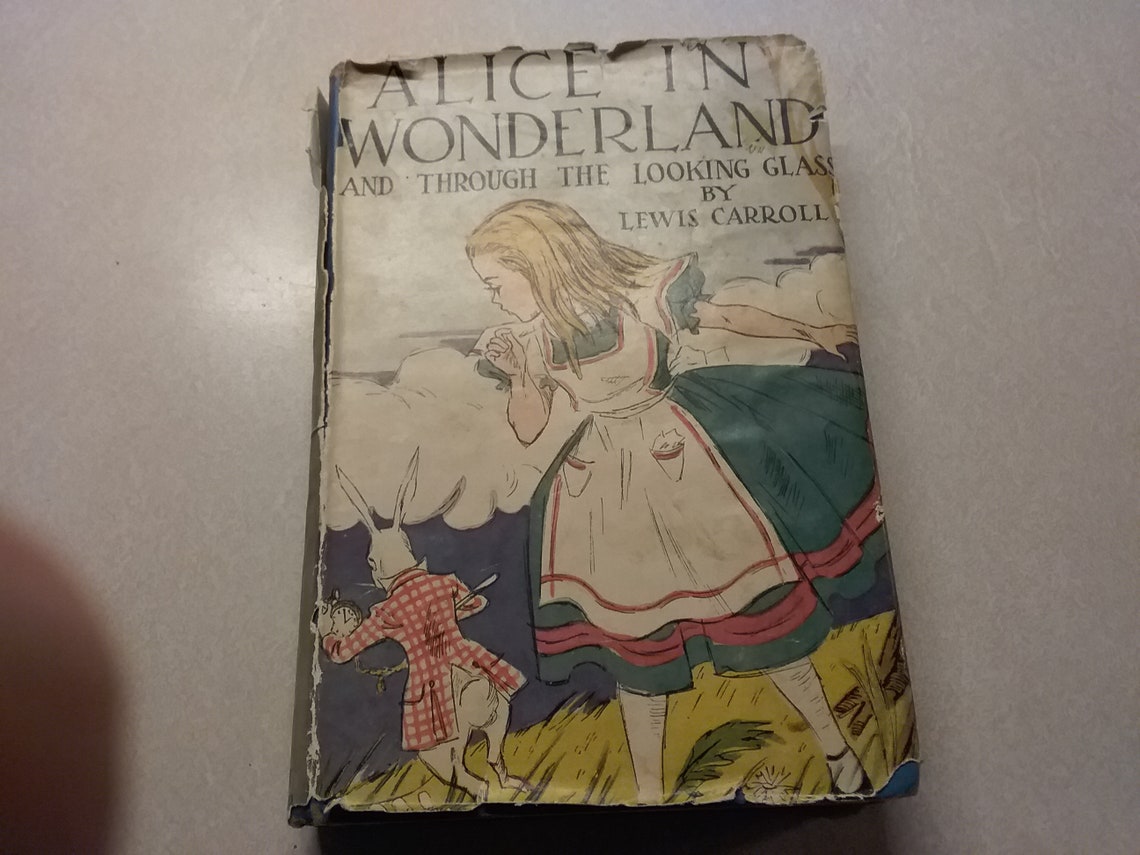 Antique Book Alice in Wonderland and through the Looking Etsy