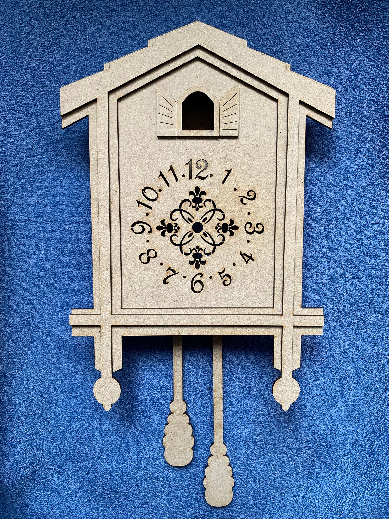 Wooden Elegant Cuckoo Clock Kit Blank Wit Pre Cut Numbers Etsy UK