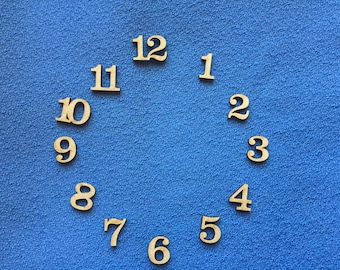 Clock Numbers MDF Clancy Font 1.5cm. 2cm, 2.5cm, 3cm, 4cm, 5cm 6cm  3mm