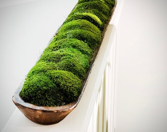 Moss Centerpiece Nature Inspired Table Decor Long Moss Bowl Centerpiece for  Dining Table Moss Arrangement for Client Gift Table Centerpiece 