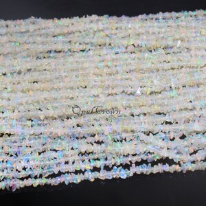 Natural Ethiopian Opal Uncut Chips Gemstone Beads,Ethiopian opal Raw Nuggets Smooth Beads, AAA Quality Opal Chip Beads 36 inch Long