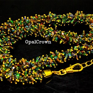 Bracciale in opale di fuoco grezzo naturale nero fumé, splendido gioiello in opale di fuoco da indossare ogni giorno, regalo unico per compleanni o anniversari