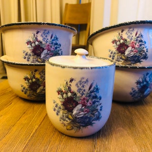Vintage bowls and sugar bowl