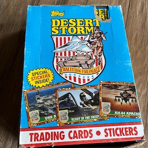 Vintage 1991 Desert Storm Victory series Coalition for Peace trading cards (sealed packs in original box)