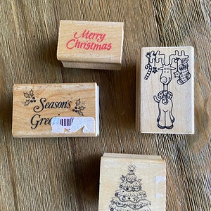 Vintage Christmas block stamps (4)