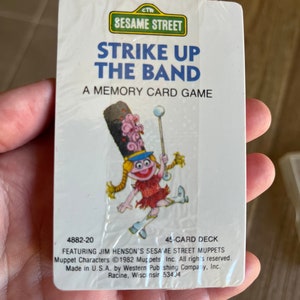 Vintage Sesame Street Strike up the Band sealed card game image 2