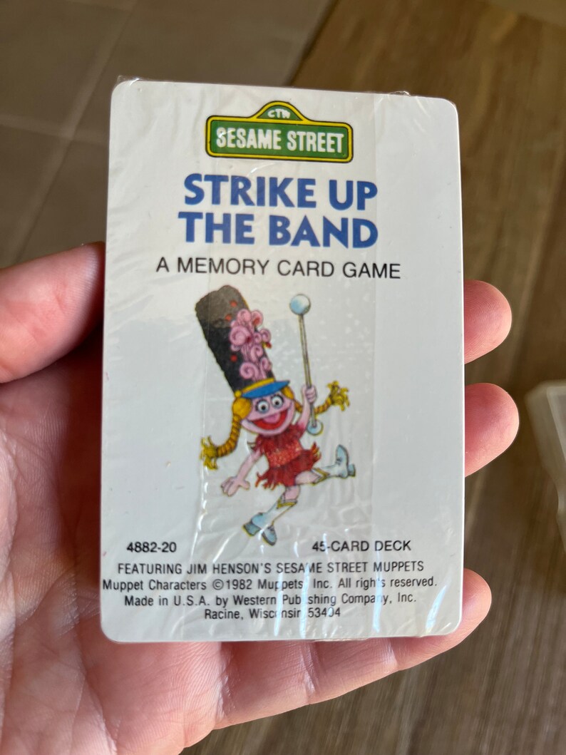 Vintage Sesame Street Strike up the Band sealed card game image 2