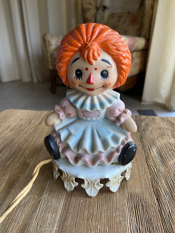 Vintage Raggedy Ann Lamp/nightlight - Etsy