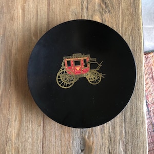 Vintage Couroc stagecoach bowl