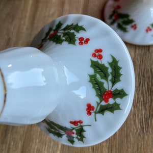 Vintage porcelain Christmas candleholders