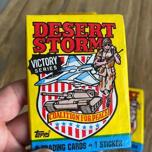 Vintage 1991 Topps Desert Storm Coalition for Peace Victory Series trading cards (13 sealed packs )