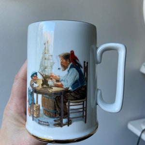 Vintage Norman Rockwell porcelain tankard