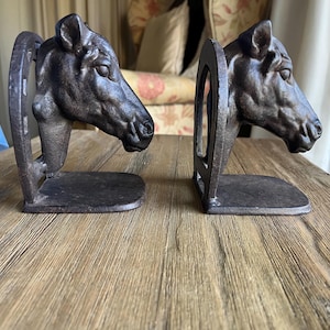 Cast Iron Horse Head bookends