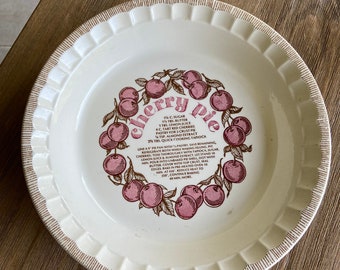 Vintage cherry pie dish by Jeannette