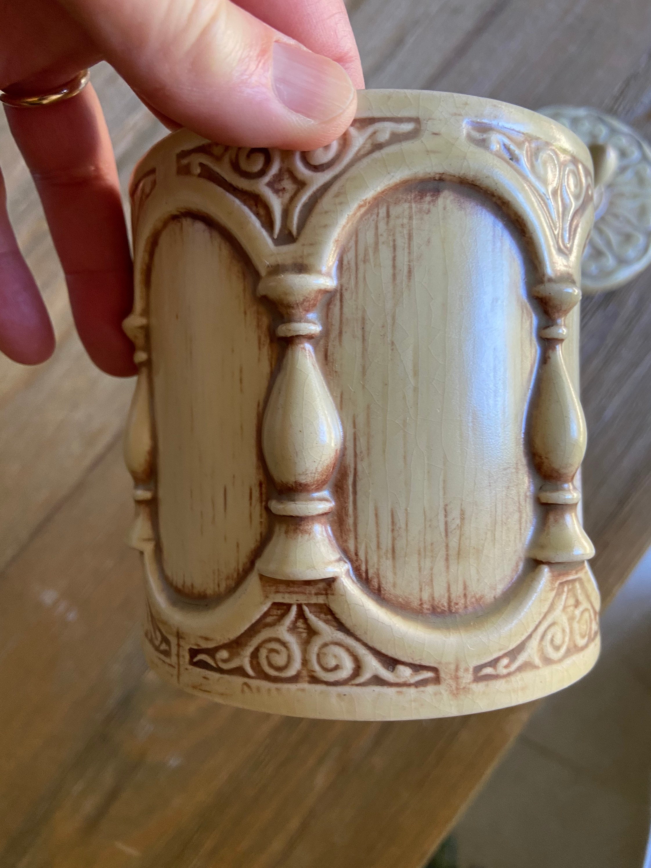 Vintage Ceramic Jar With Lid Etsy