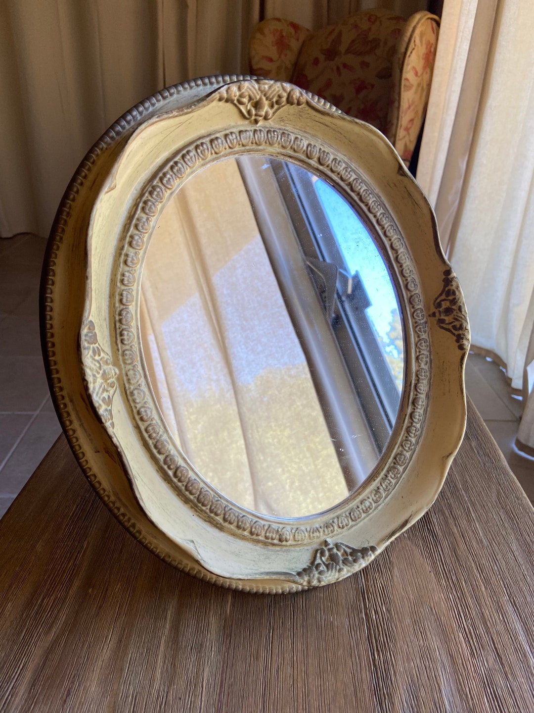 Vintage Mirror Plastic Frame Etsy