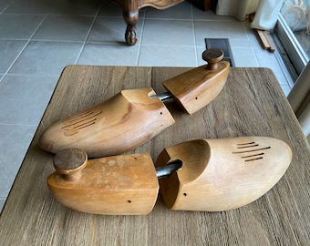 Vintage wooden shoe trees