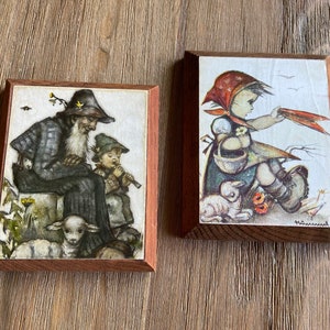 Vintage Hummel prints wall plaques