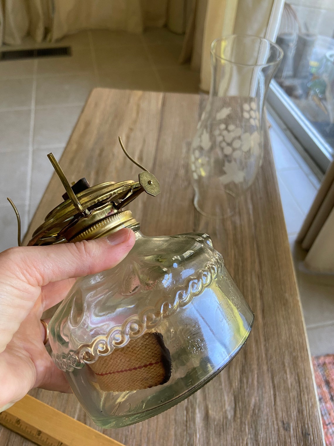 Vintage Eagle Oil Lamp Etsy