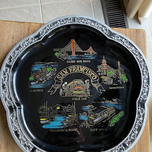 Vintage laquered San Francisco souvenir tray