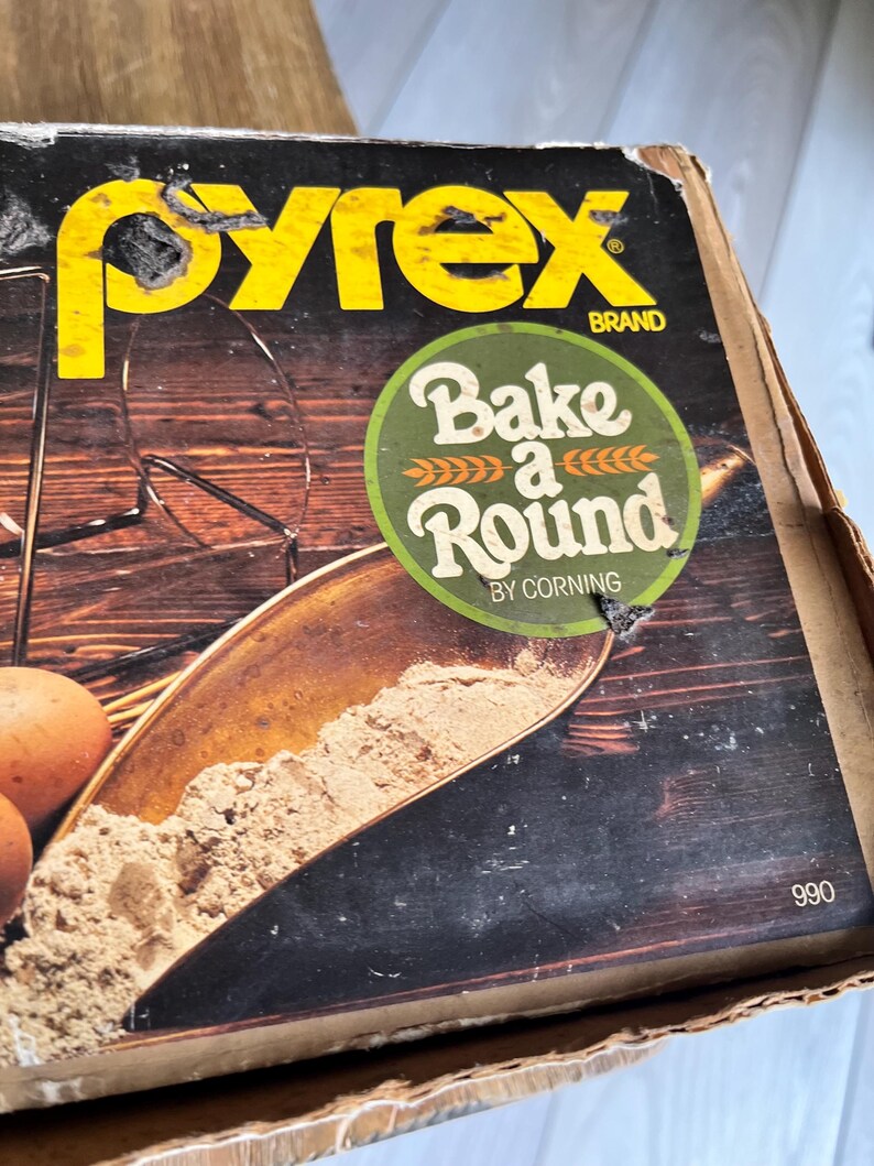 Pyrex Word Image Vintage Pyrex Bake a Round Glass Mold - Etsy