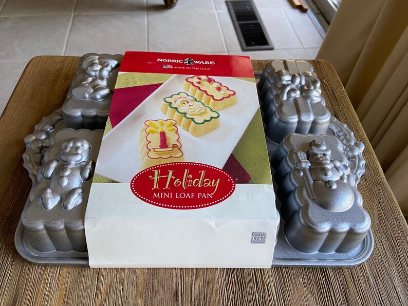 Nordicware Holiday Mini Loaf Pan - Etsy