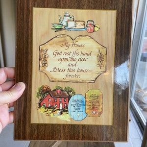 Vintage Bless this House wall plaque