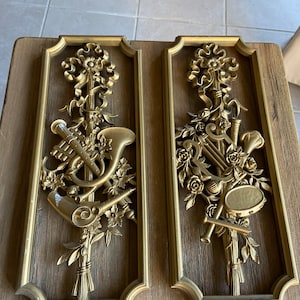Vintage Homco golden wall decor