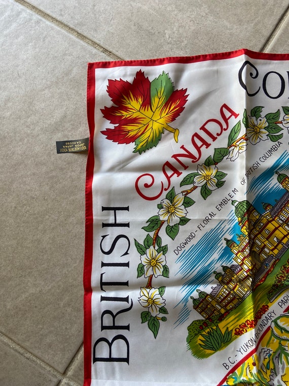 Vintage Canada souvenir scarf