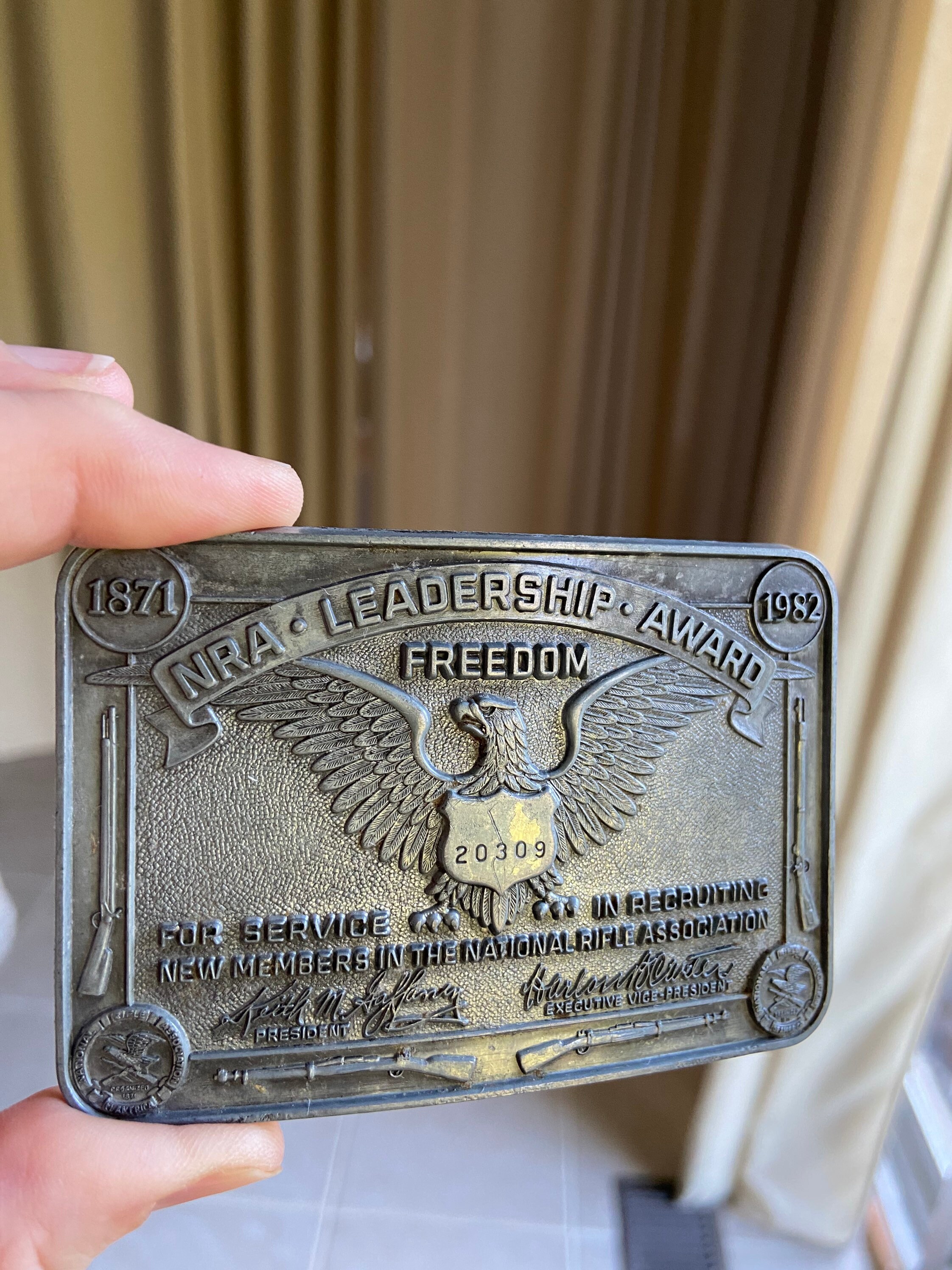 Boucle De Ceinture NRA Freedom Eagle - 1776-1976 - Occasion