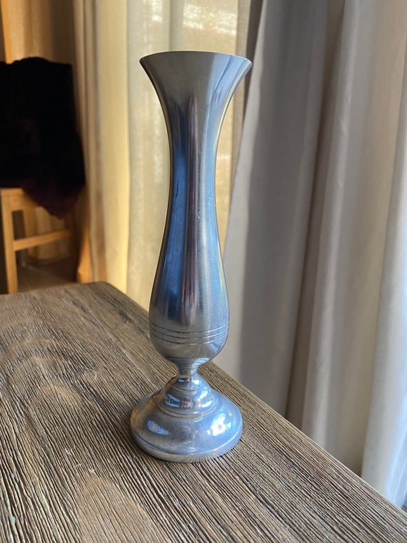Vintage Pewter Bud Vase Vintage Pewter Bud Vase