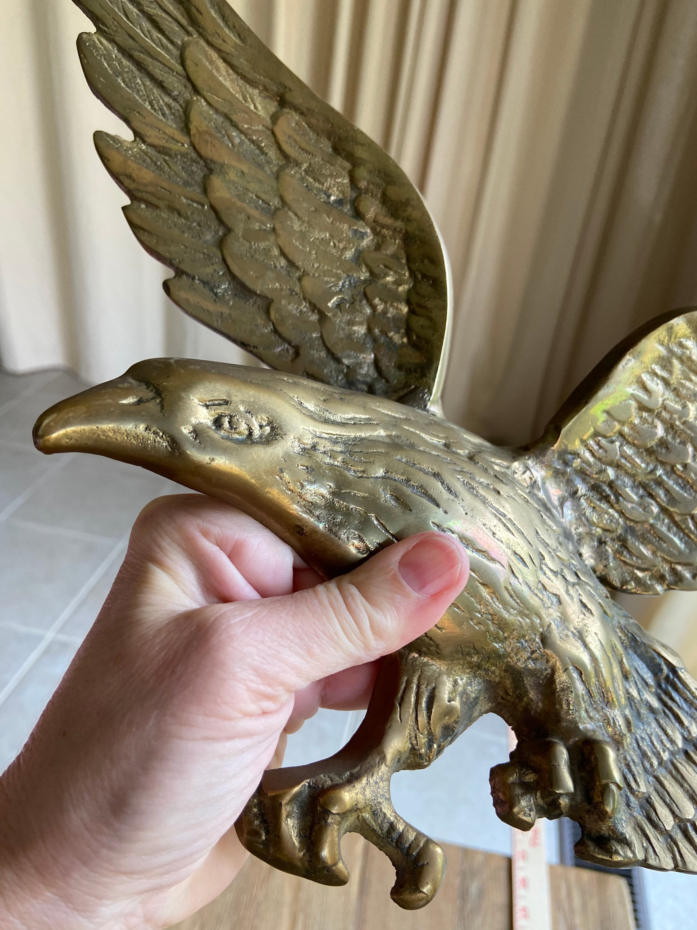 Vintage Brass Eagle Wall Decor - Etsy