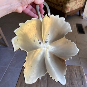 Vintage brass leaf dish