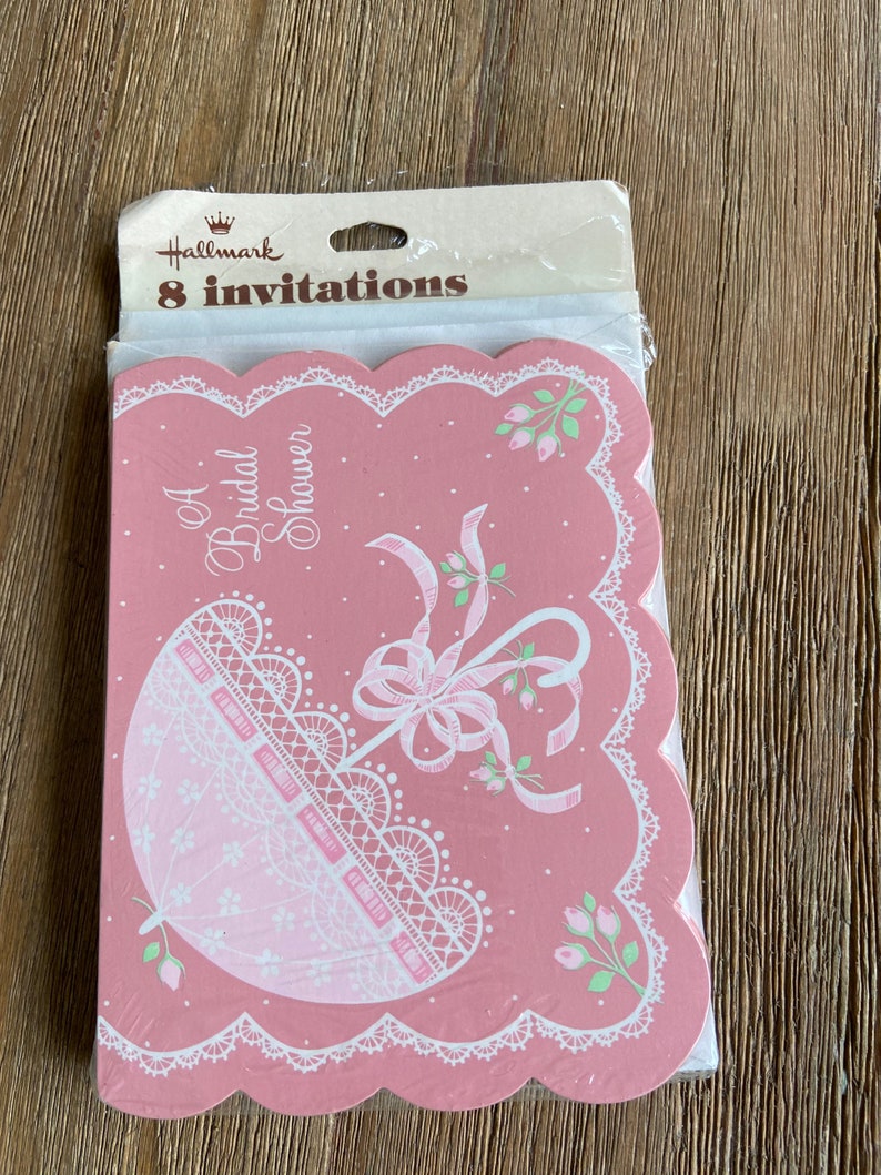Vintage Hallmark Bridal Shower Invitations Etsy