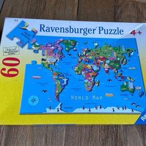 Vintage Ravensburger world map puzzle