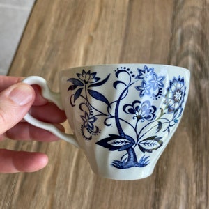 Vintage English blue and white cup