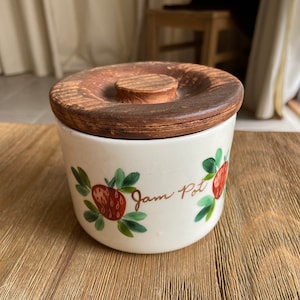 Vintage strawberry jam pot