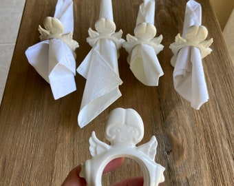 Vintage angel napkin rings (5)
