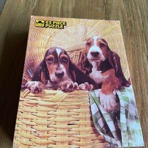 Vintage Little Charmers Basset Hounds puzzle