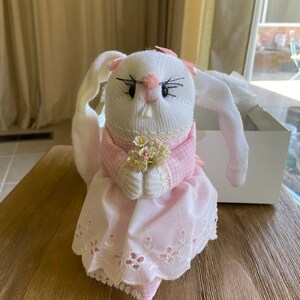 Vintage girl bunny stuffed toy