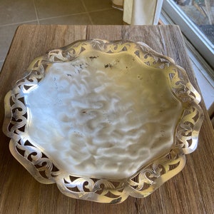 Vintage brushed metal bowl