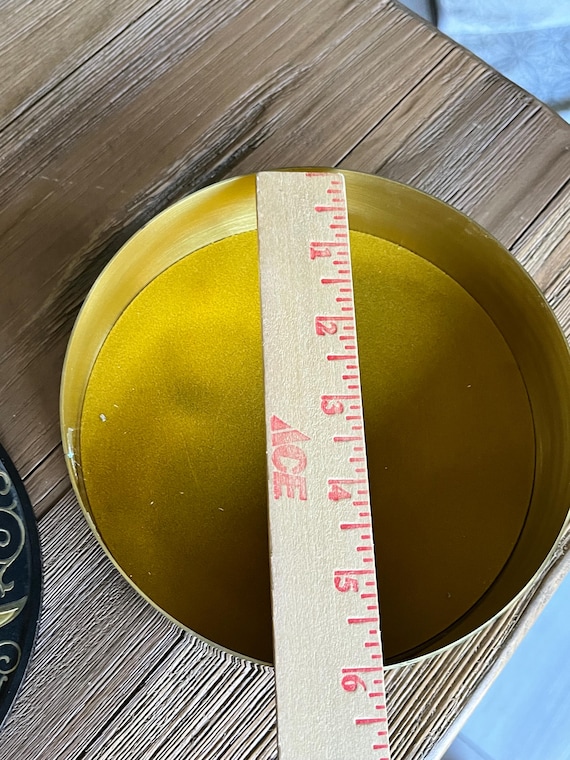Vintage Solid Brass Oneida round Box - image 11