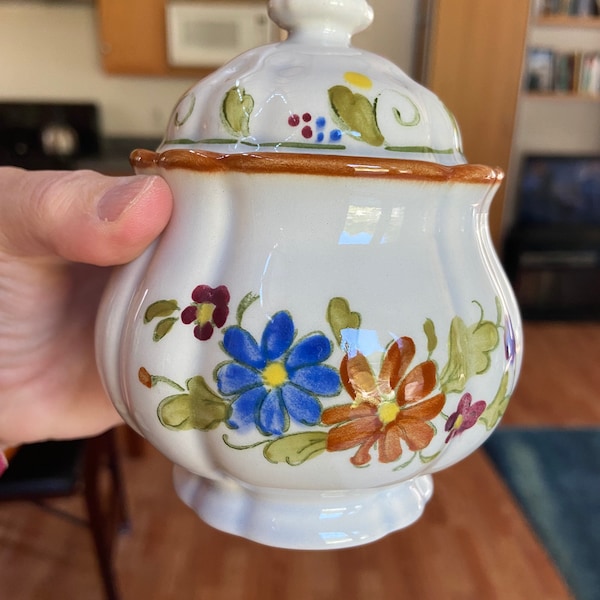 Floral Sugar Bowl Etsy