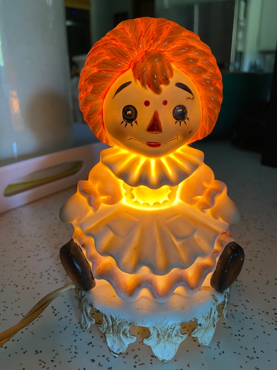 アンアンデイのランプ Vintage Raggedy Ann Lamp/nightlight - Etsy