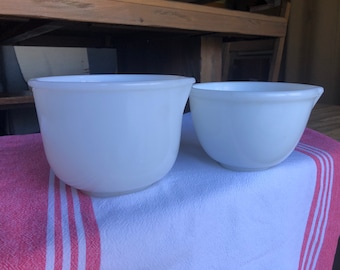 Vintage milk glass bowls