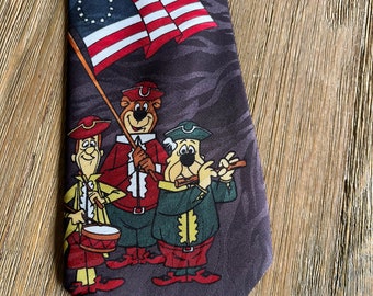 Vintage Yogi Bear Silk Tie,hanna-barbera – Made in Italy